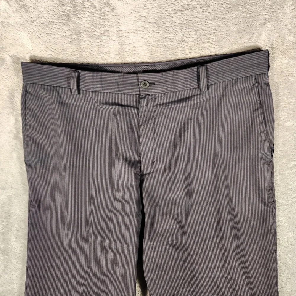 Nike Golf Pants Mens 36x32 Gray Excellent Dri-FIT Pinstripe Performance Trousers